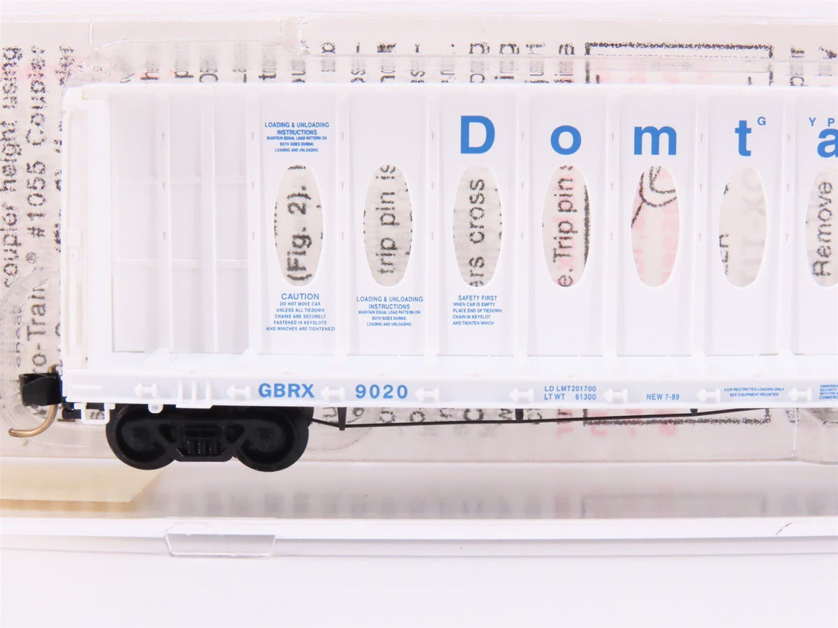 N Micro-Trains MTL 53510 GBRX Domtar Gypsum 60&#39; 8&quot; Gunderson Flat Car #9020