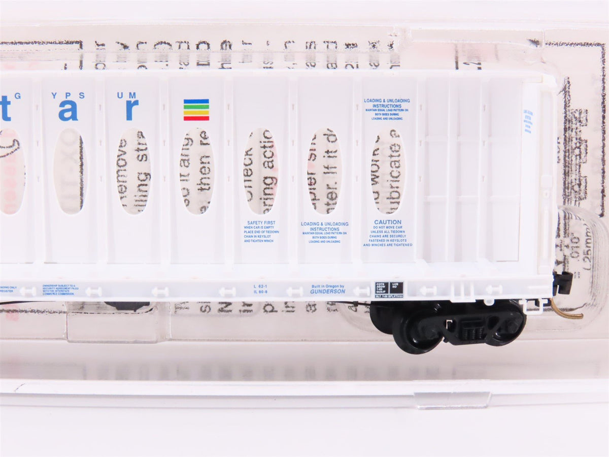 N Micro-Trains MTL 53510 GBRX Domtar Gypsum 60&#39; 8&quot; Gunderson Flat Car #9020