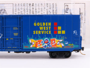 N Micro-Trains MTL GCS Car #4 VCY Golden West Service Boxcar #142004 w/ Graffiti