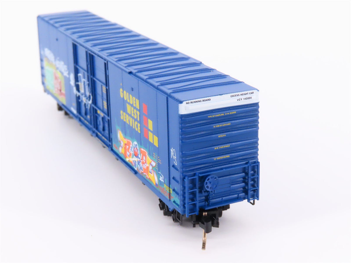 N Micro-Trains MTL GCS Car #4 VCY Golden West Service Boxcar #142004 w/ Graffiti