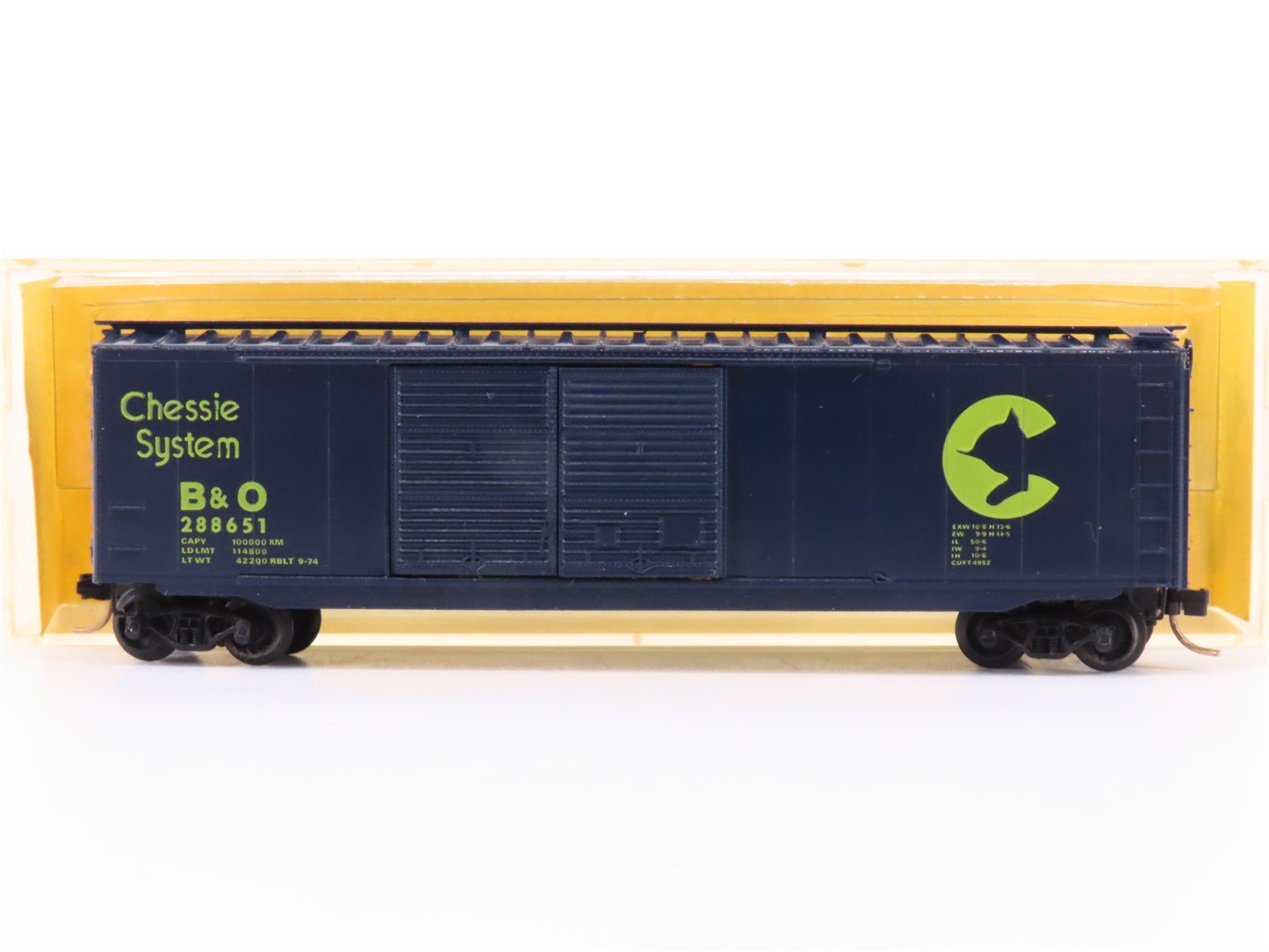 N Scale Kadee Micro-Trains MTL 34011 B&O Chessie System 50' Box Car #288651