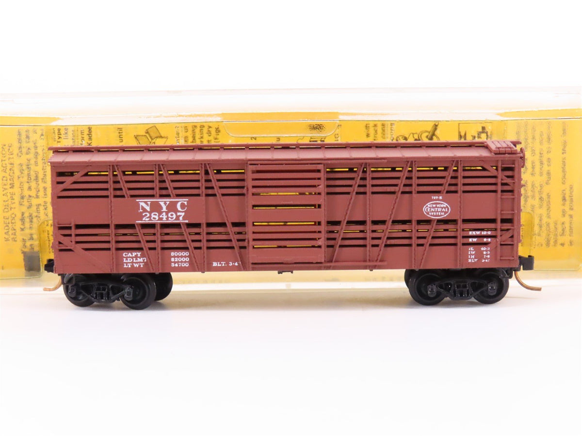 N Scale Kadee Micro-Trains MTL 35041 NYC New York Central 40&#39; Stock Car #28497