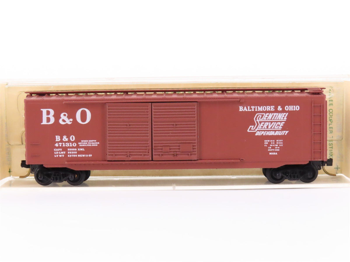 N Kadee Micro-Trains MTL 34151 B&amp;O 50&#39; Double Door Box Car #471310 - Blue Label