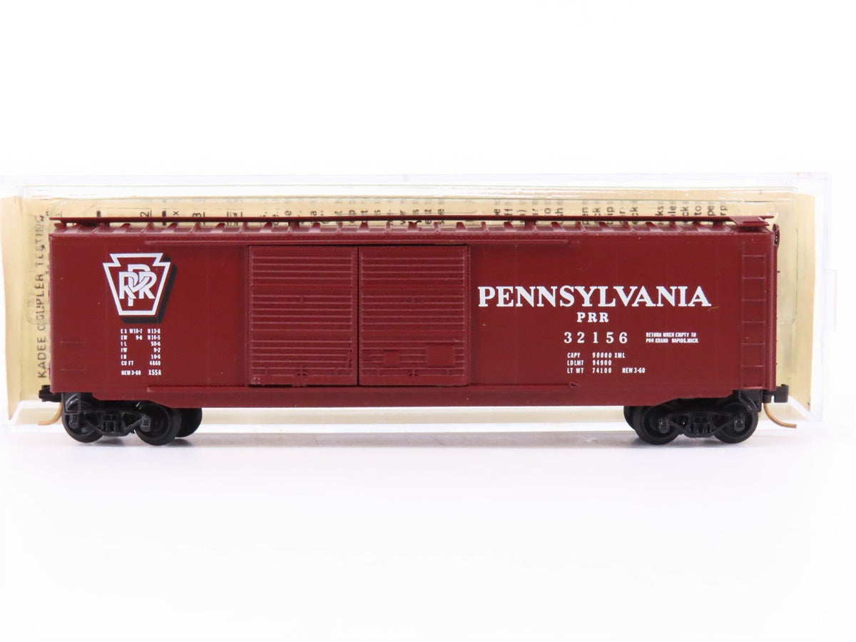 N Kadee Micro-Trains MTL 34080 PRR Pennsylvania 50&#39; Double Door Box Car #32156