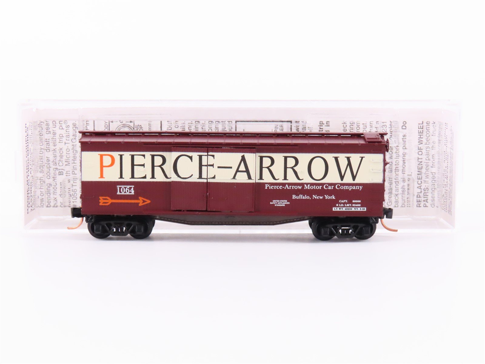 N Micro-Trains MTL NSC 02-09 Pierce-Arrow Motor Car Co Double Door Box Car #1064