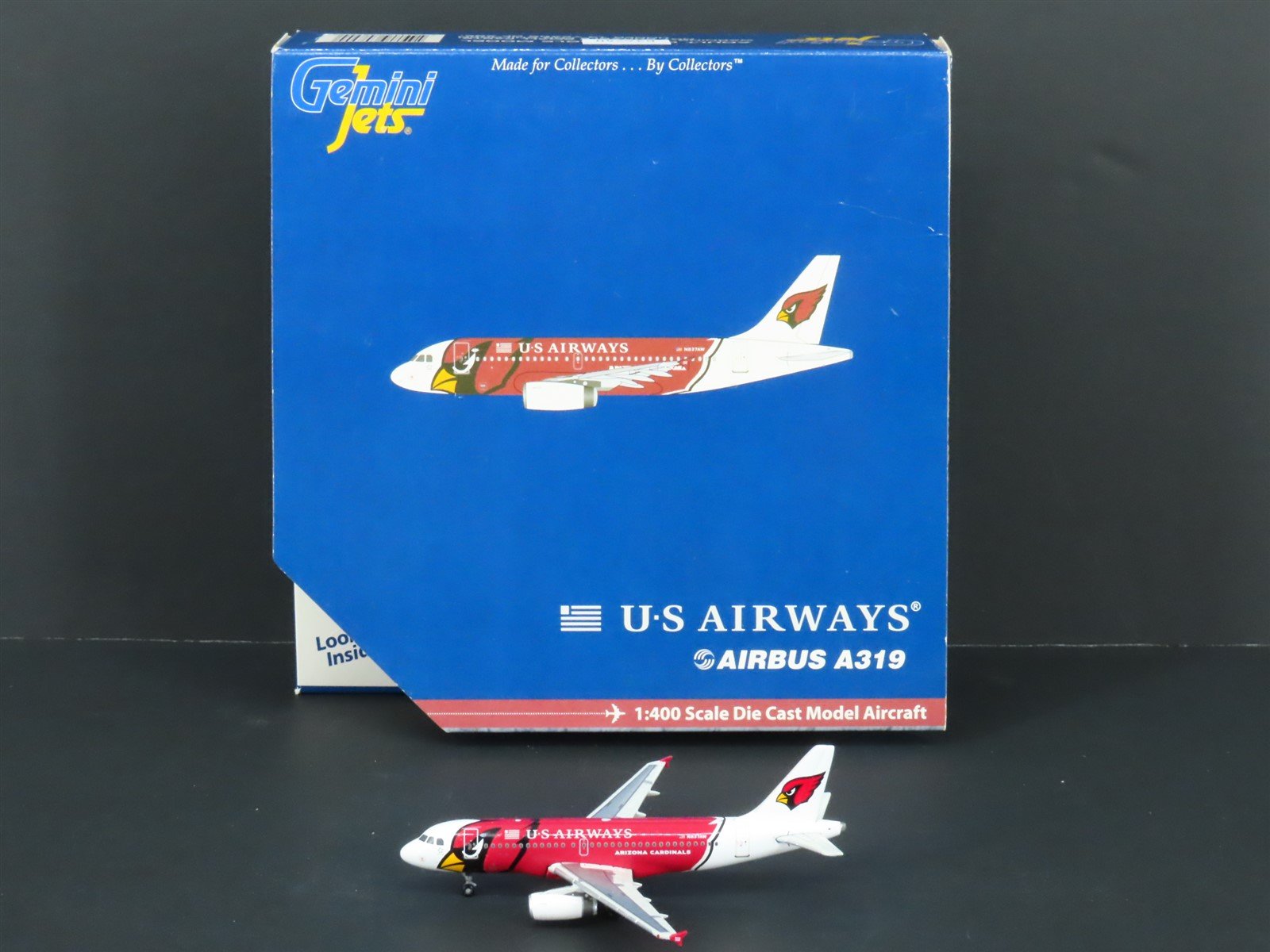 1:400 GeminiJets GJUSA890 US Airway Arizona Cardinals Airbus A319 Airliner