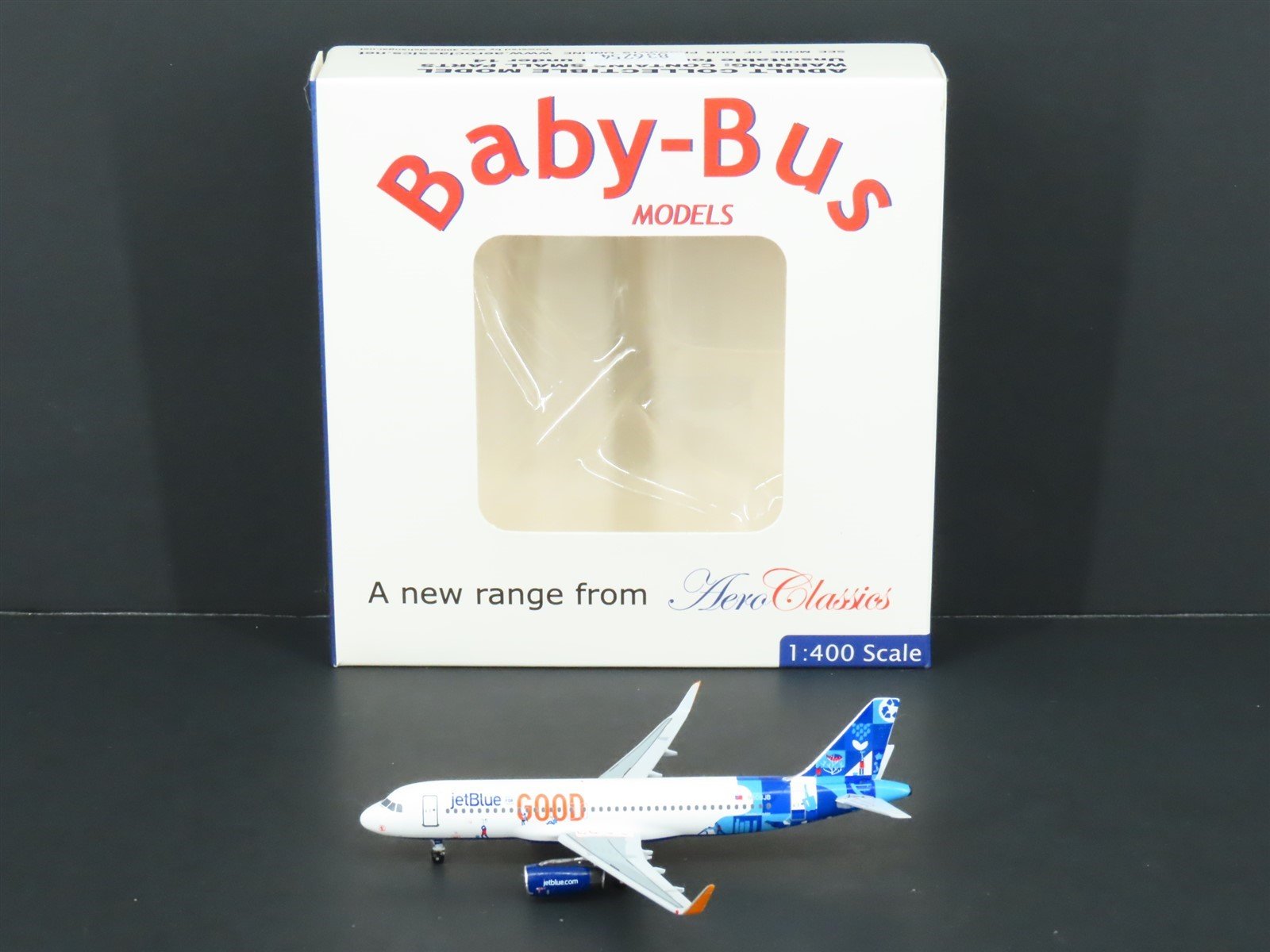 1:400 Scale Aero Classics Baby-Bus Die-Cast Jet Blue "GOOD" Airbus A320-232