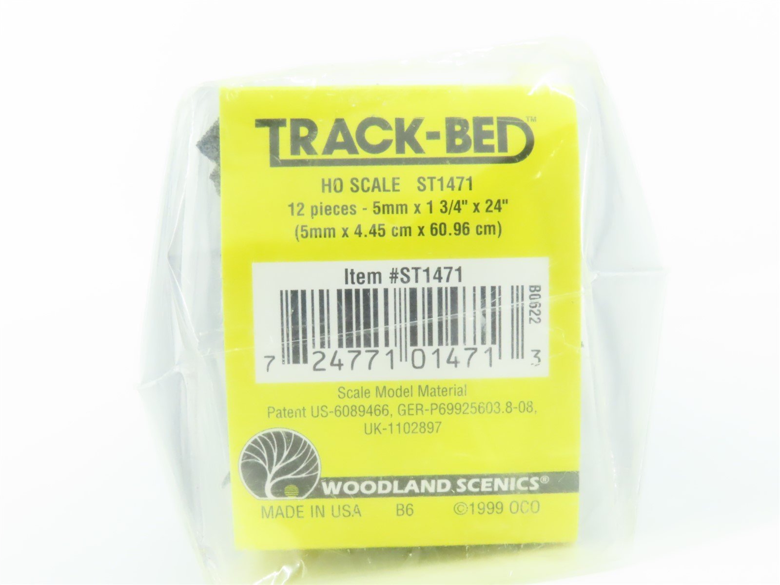 HO Scale Woodland Scenics ST1471 Foam 24" Length Track-Bed 12-Pack - Sealed