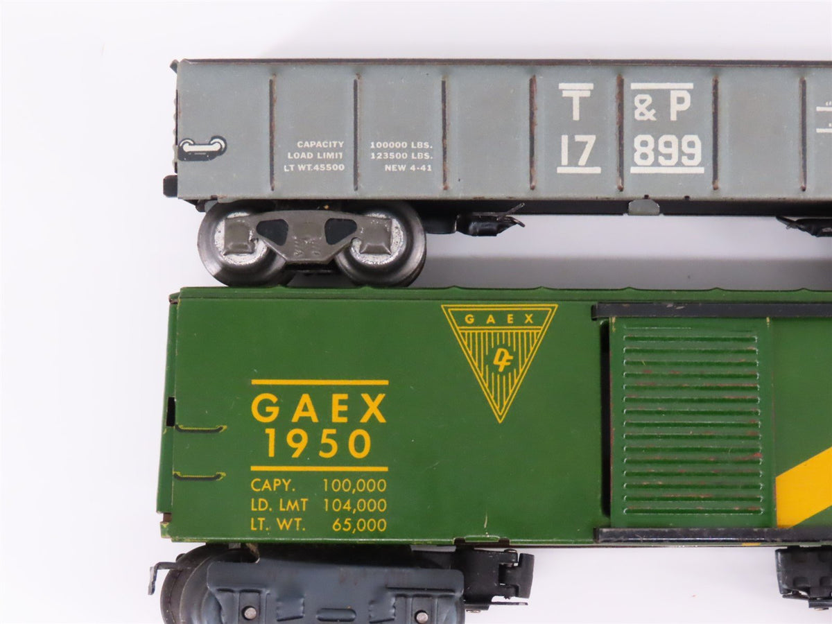 O Gauge 3-Rail Marx Tinplate ATSF Santa Fe Diesel Freight Set w/Box &amp; Extra Cars