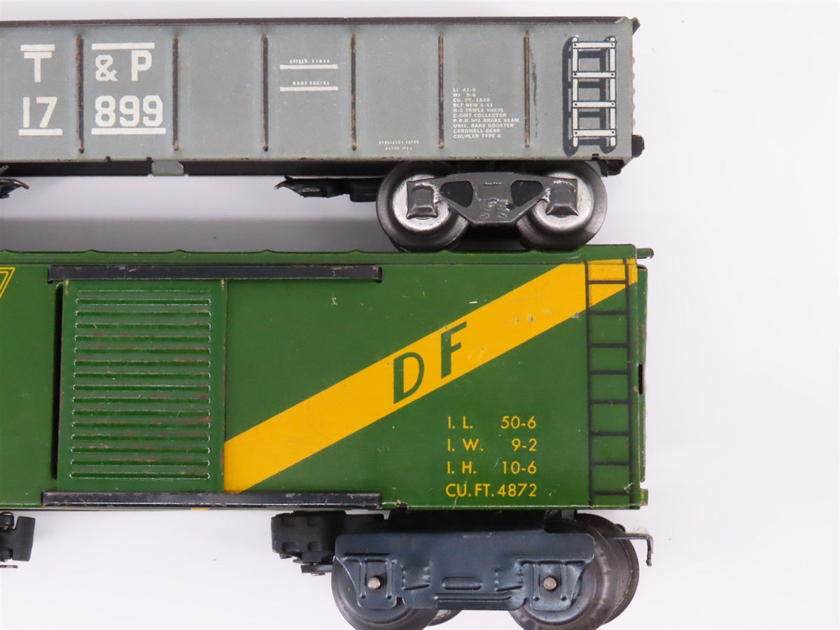 O Gauge 3-Rail Marx Tinplate ATSF Santa Fe Diesel Freight Set w/Box &amp; Extra Cars