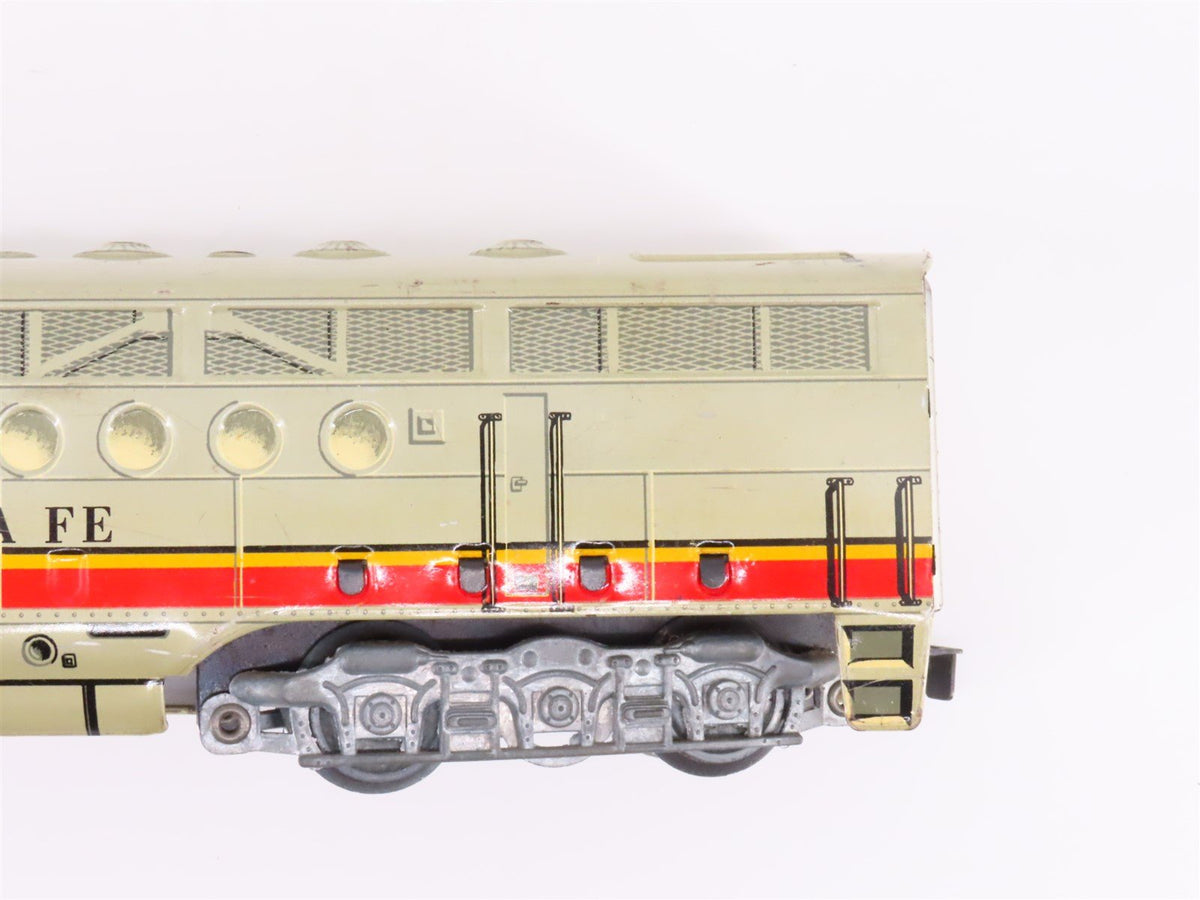 O Gauge 3-Rail Marx Tinplate ATSF Santa Fe Diesel Freight Set w/Box &amp; Extra Cars