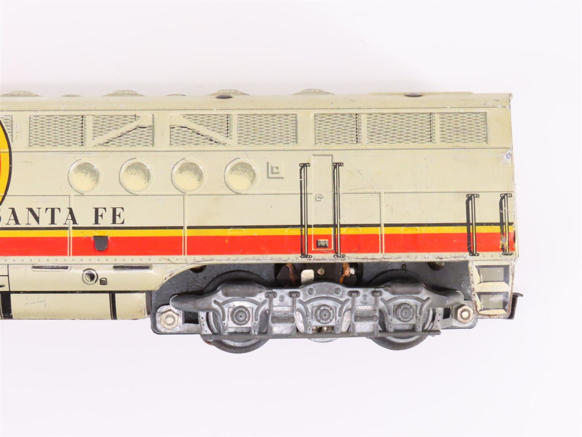 O Gauge 3-Rail Marx Tinplate ATSF Santa Fe Diesel Freight Set w/Box &amp; Extra Cars