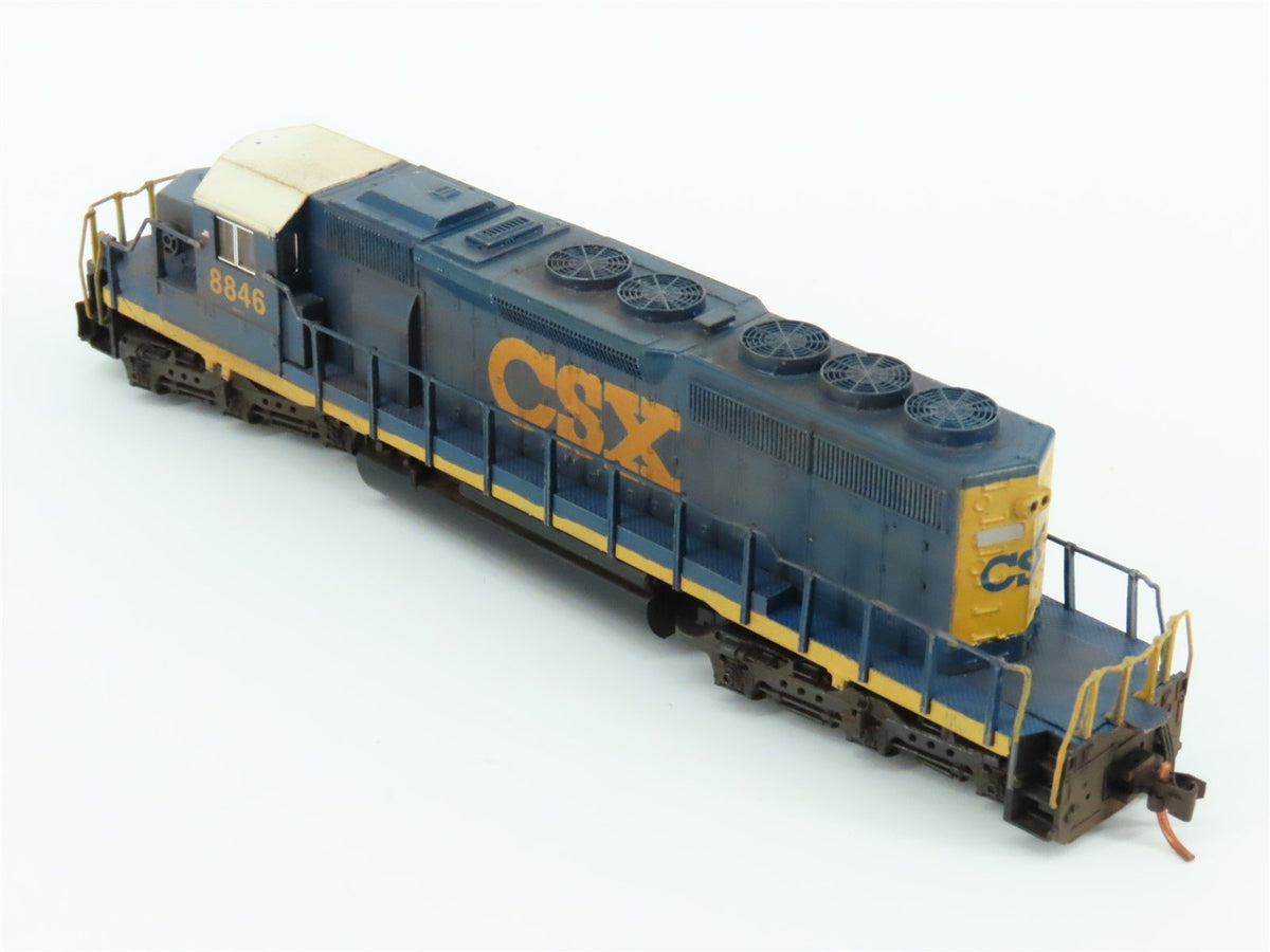 N KATO 176-4950 CSX Yn3 Scheme EMD SD40-2 Mid Diesel #8846 - Custom &amp; Weathered