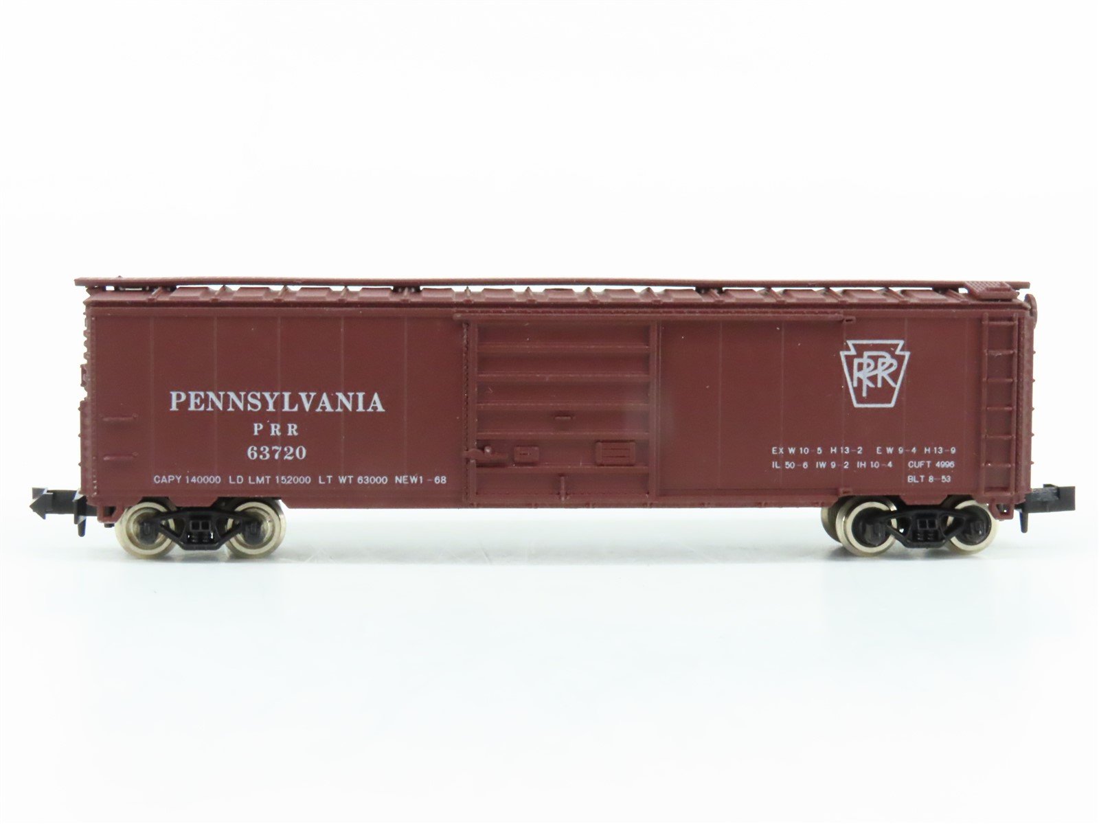 N Scale Con-Cor PRR Pennsylvania 50' Single Door Box Car #63720