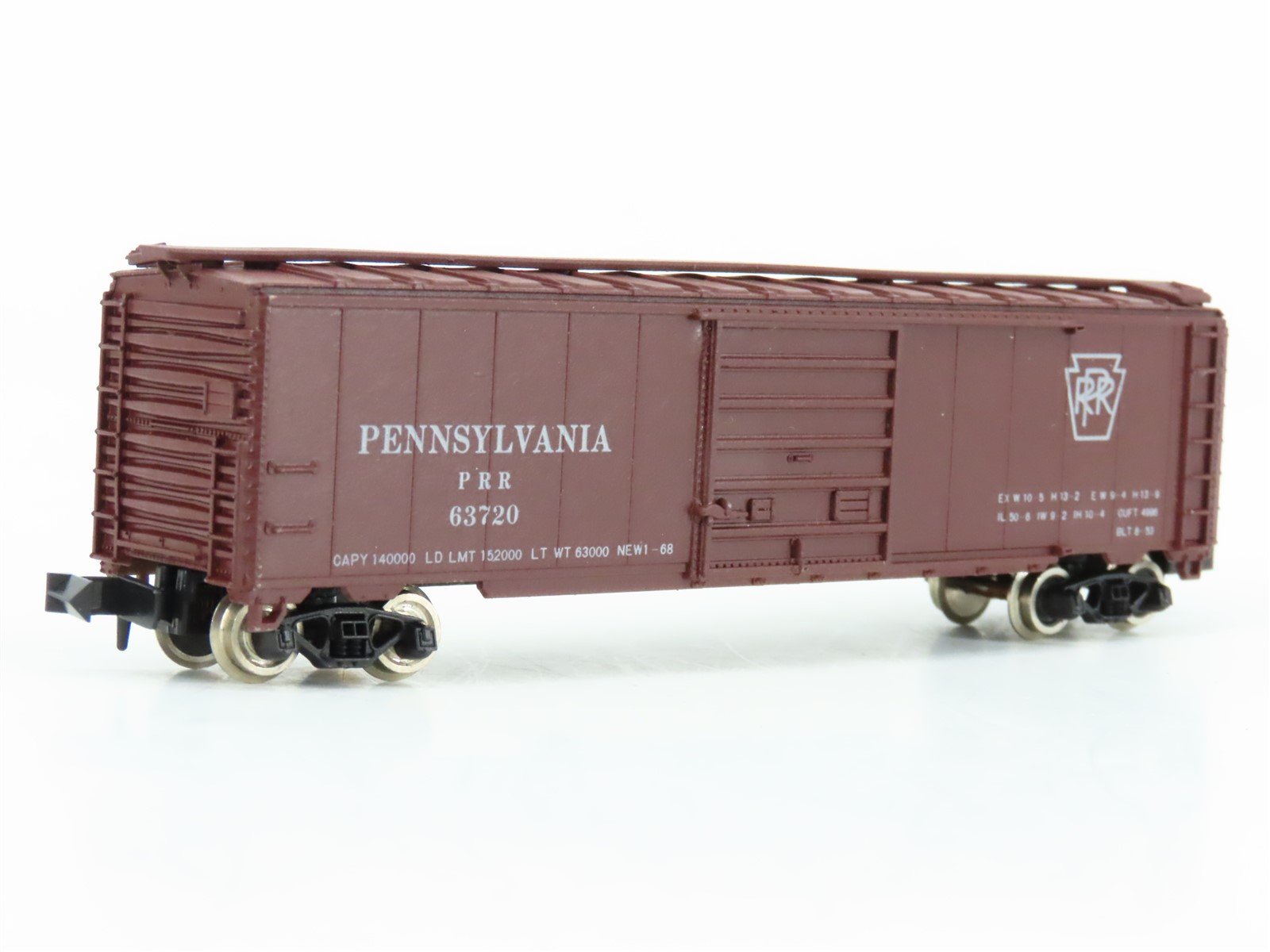 N Scale Con-Cor PRR Pennsylvania 50' Single Door Box Car #63720