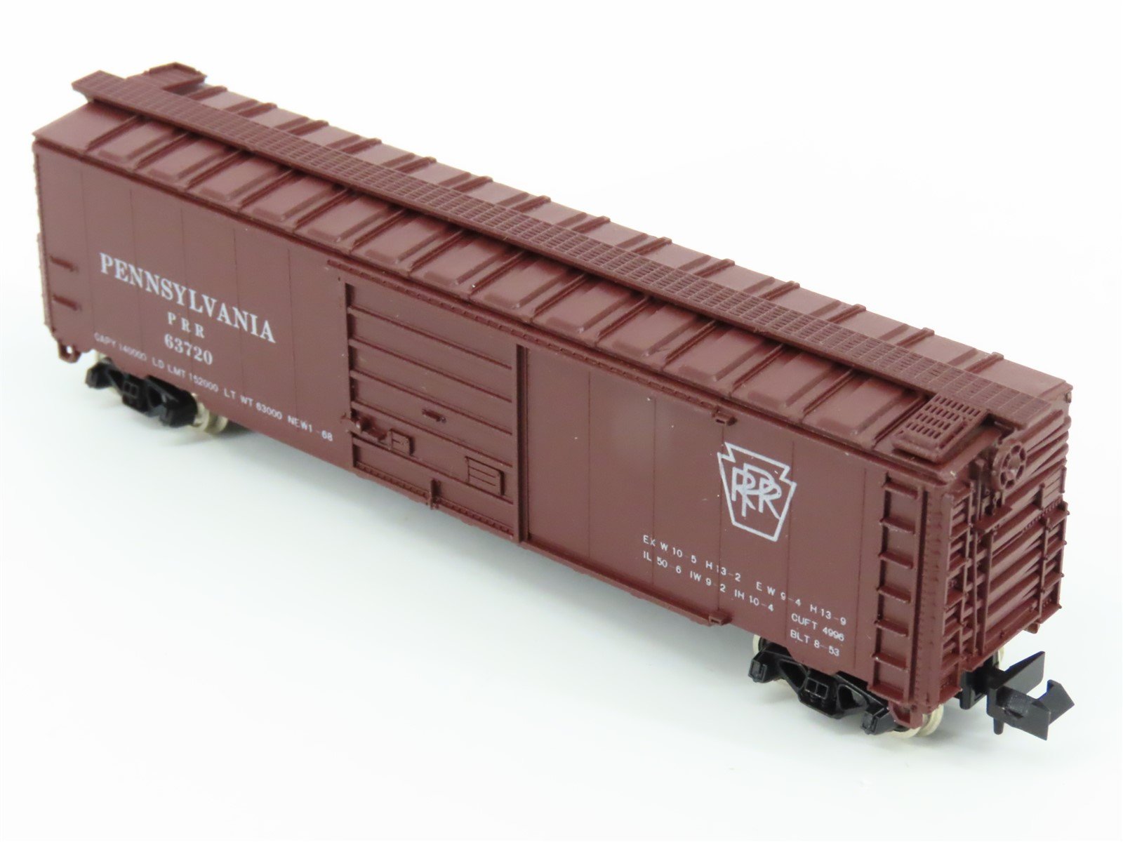 N Scale Con-Cor PRR Pennsylvania 50' Single Door Box Car #63720