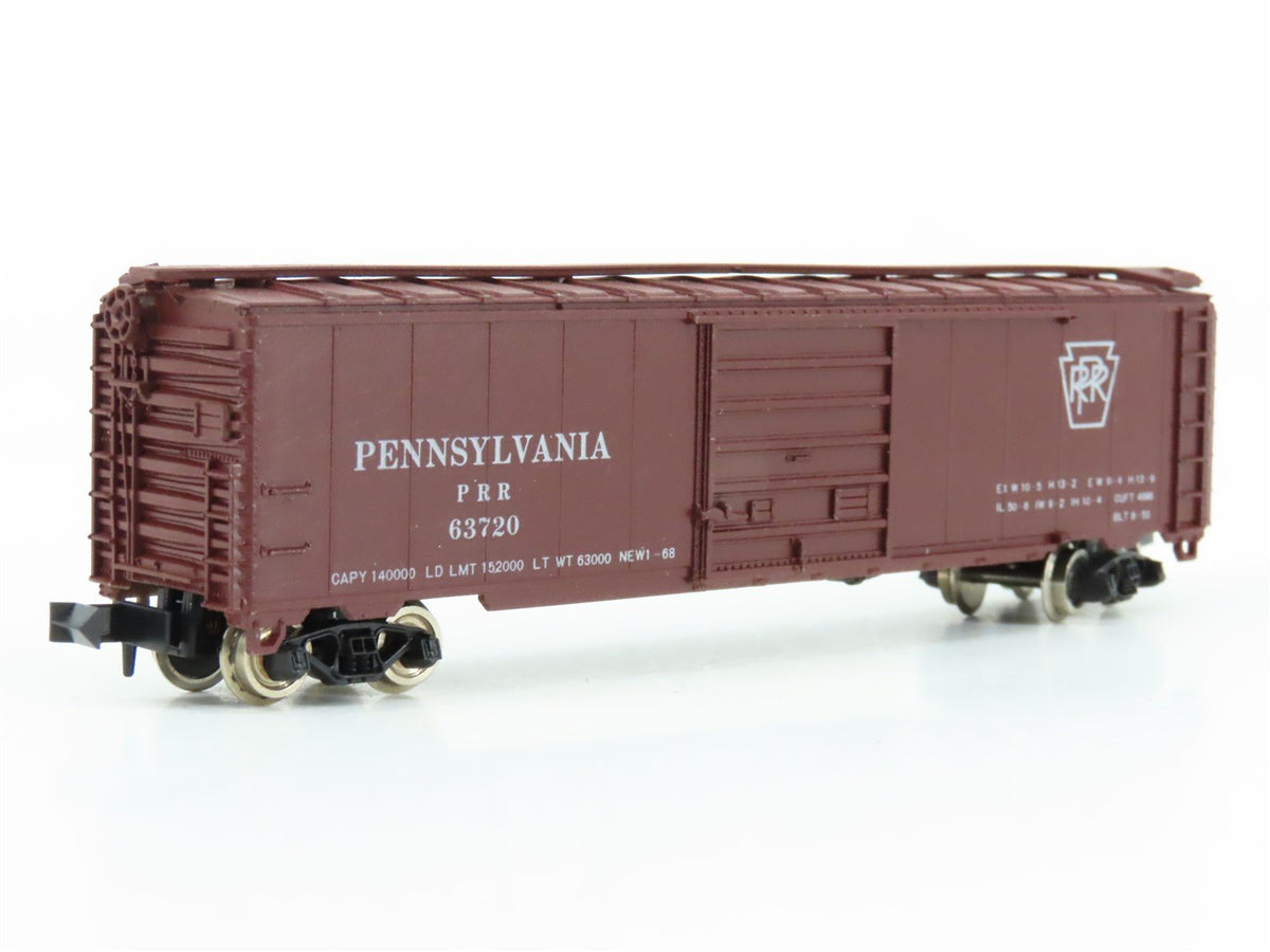 N Scale Con-Cor PRR Pennsylvania 50&#39; Single Door Box Car #63720