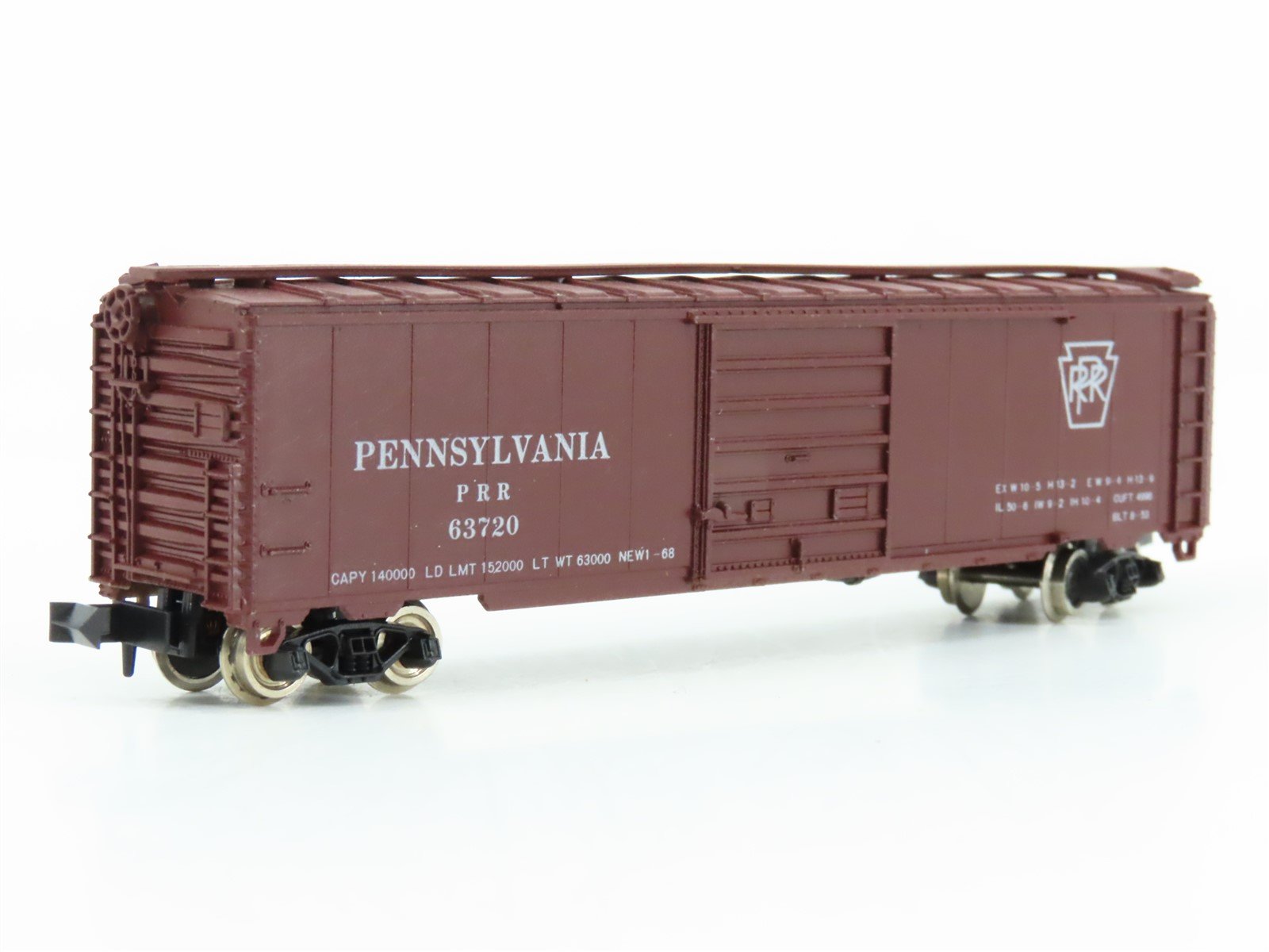 N Scale Con-Cor PRR Pennsylvania 50' Single Door Box Car #63720