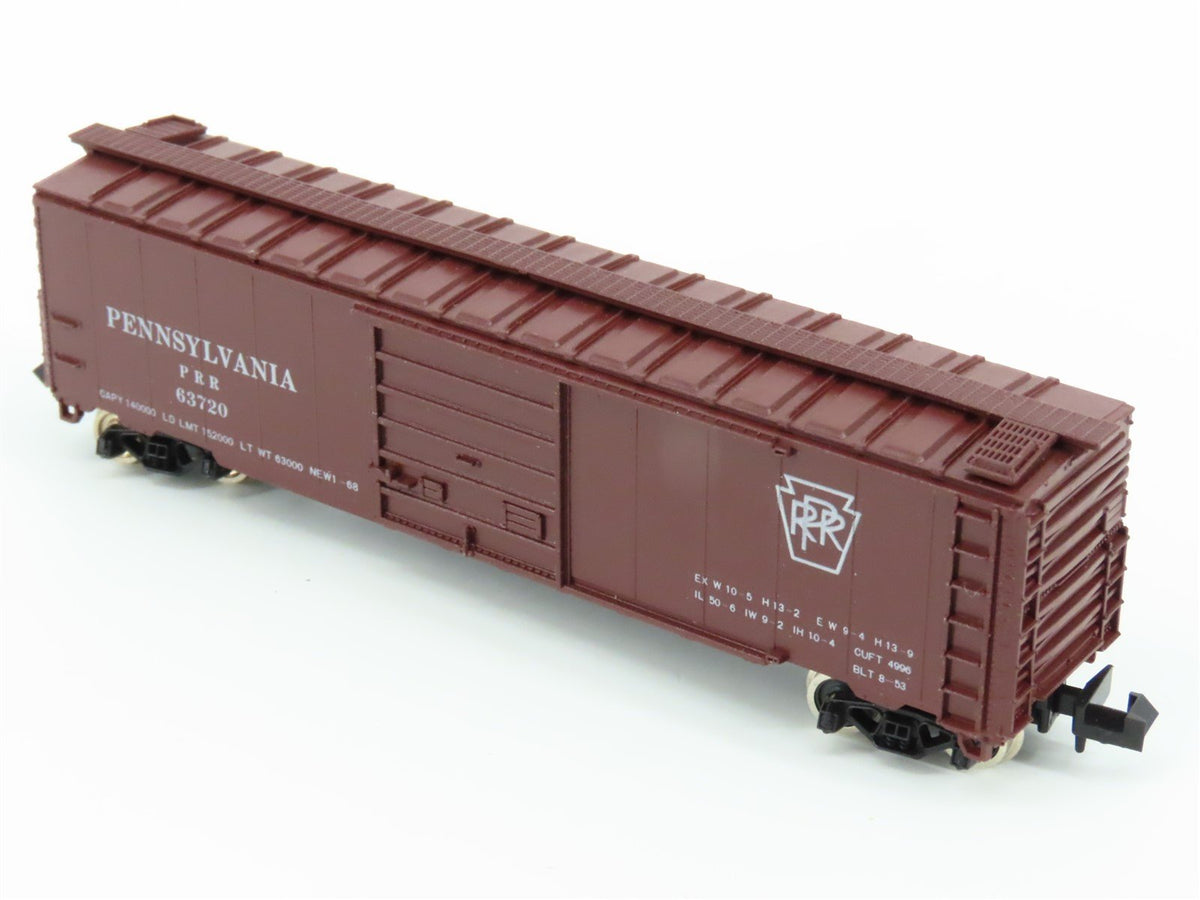 N Scale Con-Cor PRR Pennsylvania 50&#39; Single Door Box Car #63720