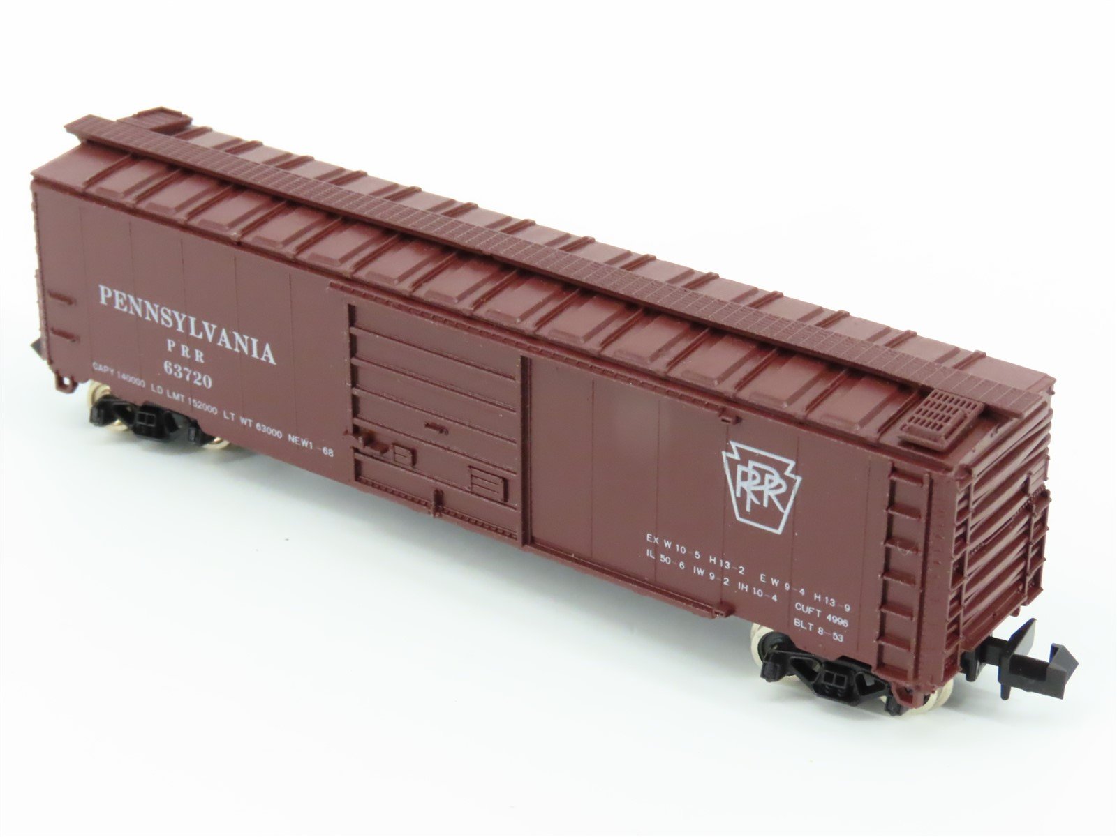 N Scale Con-Cor PRR Pennsylvania 50' Single Door Box Car #63720