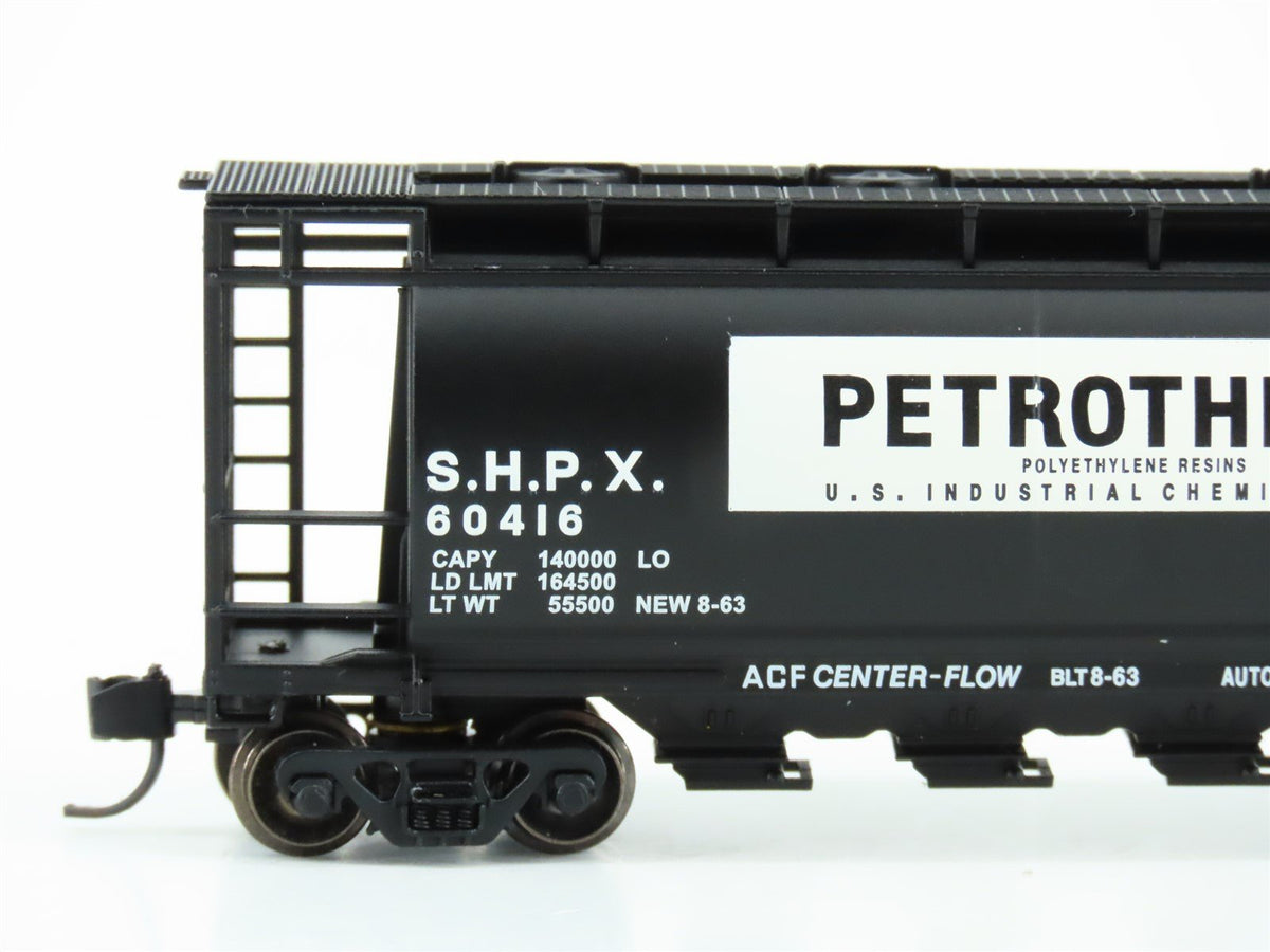 N Scale Bowser 37706 SHPX USI Petrothene 6-Bay Cylindrical Hopper #60416