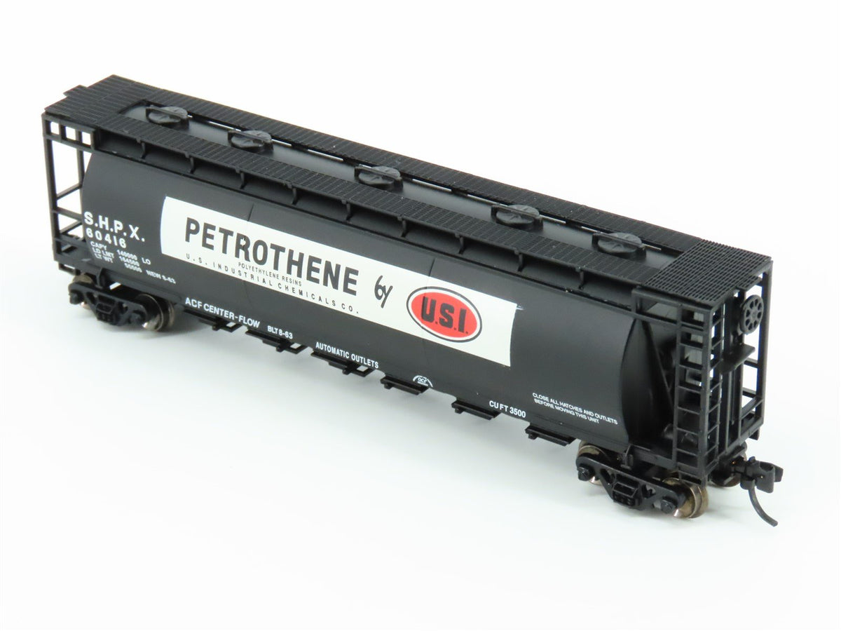 N Scale Bowser 37706 SHPX USI Petrothene 6-Bay Cylindrical Hopper #60416