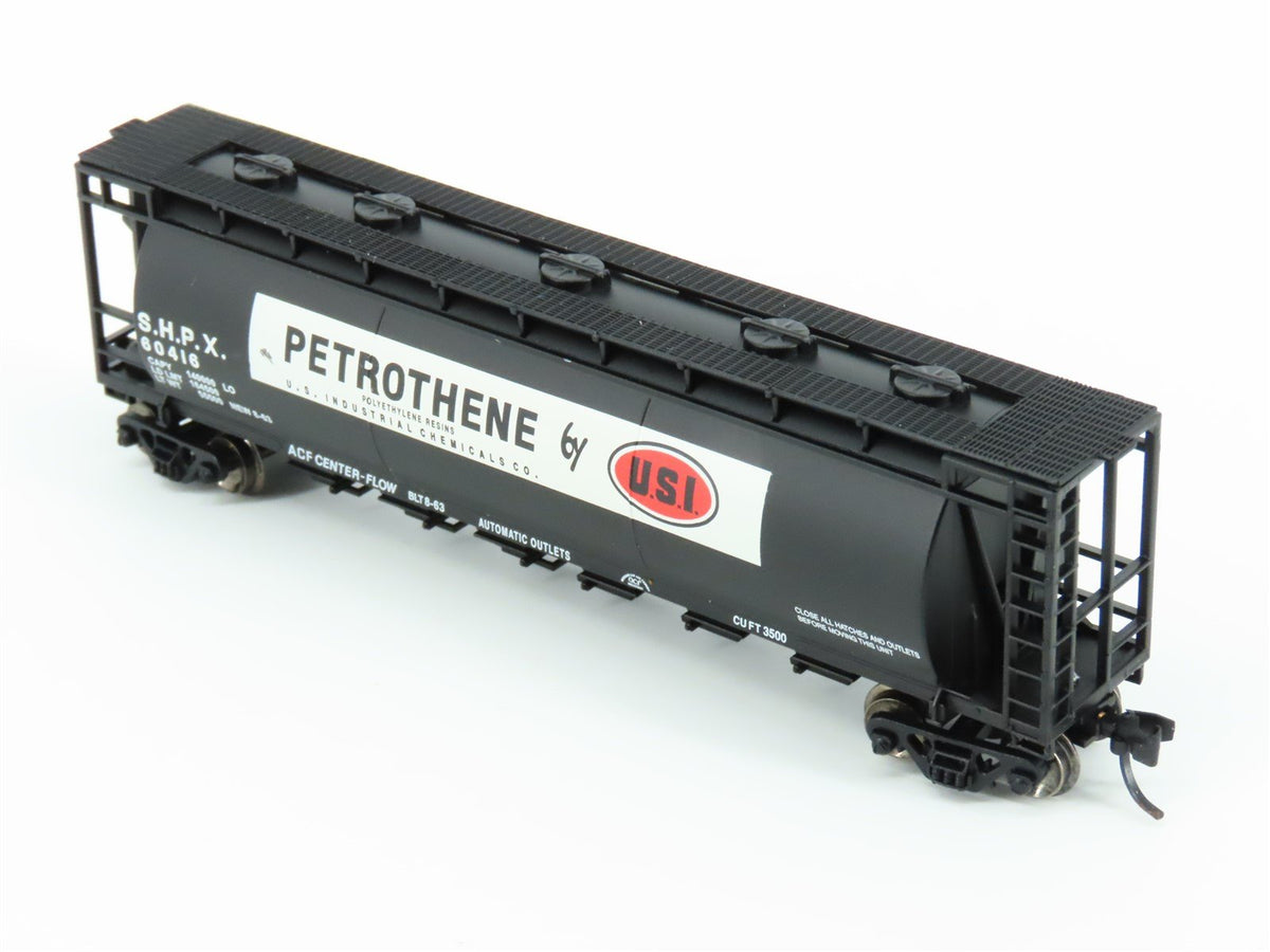 N Scale Bowser 37706 SHPX USI Petrothene 6-Bay Cylindrical Hopper #60416