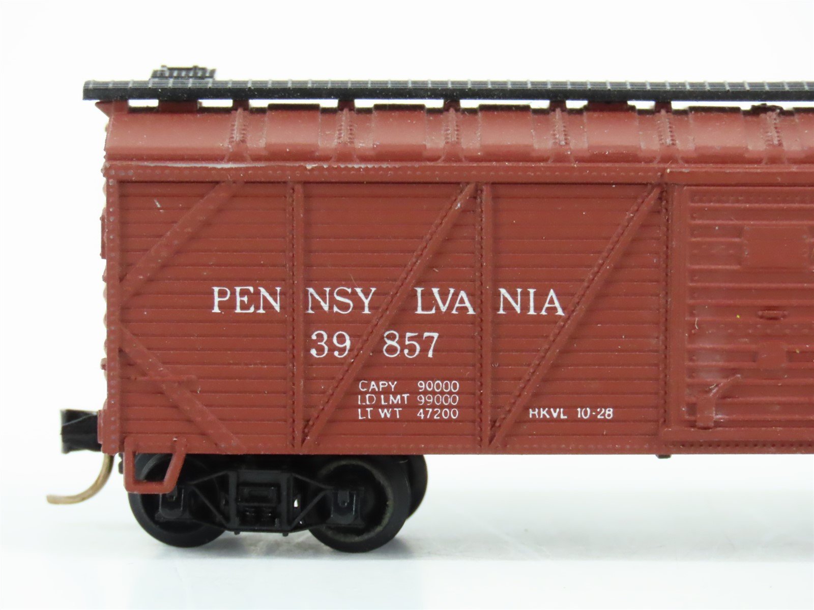N Scale Atlas 2363 PRR Pennsylvania 40' Outside-Braced Box Car #39857