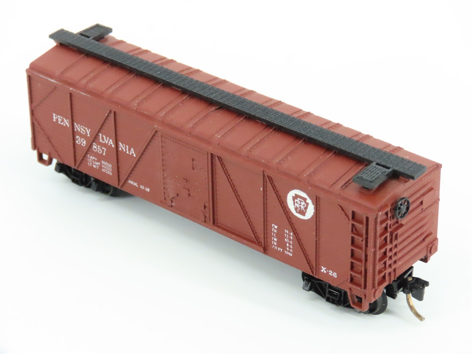 N Scale Atlas 2363 PRR Pennsylvania 40' Outside-Braced Box Car #39857