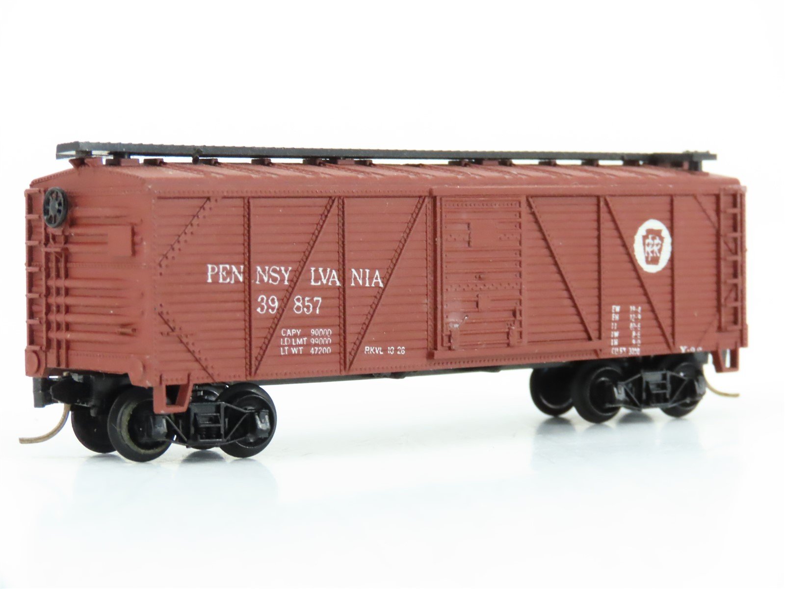 N Scale Atlas 2363 PRR Pennsylvania 40' Outside-Braced Box Car #39857