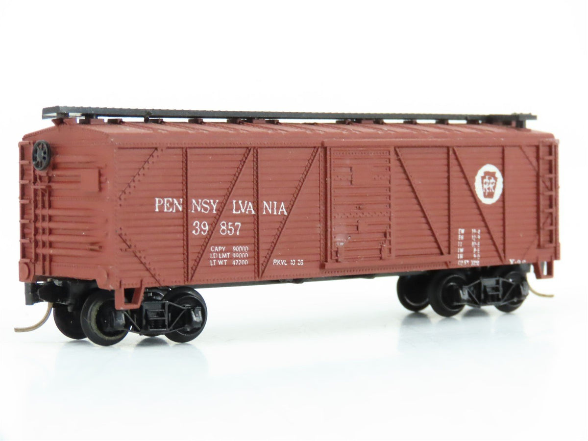 N Scale Atlas 2363 PRR Pennsylvania 40&#39; Outside-Braced Box Car #39857