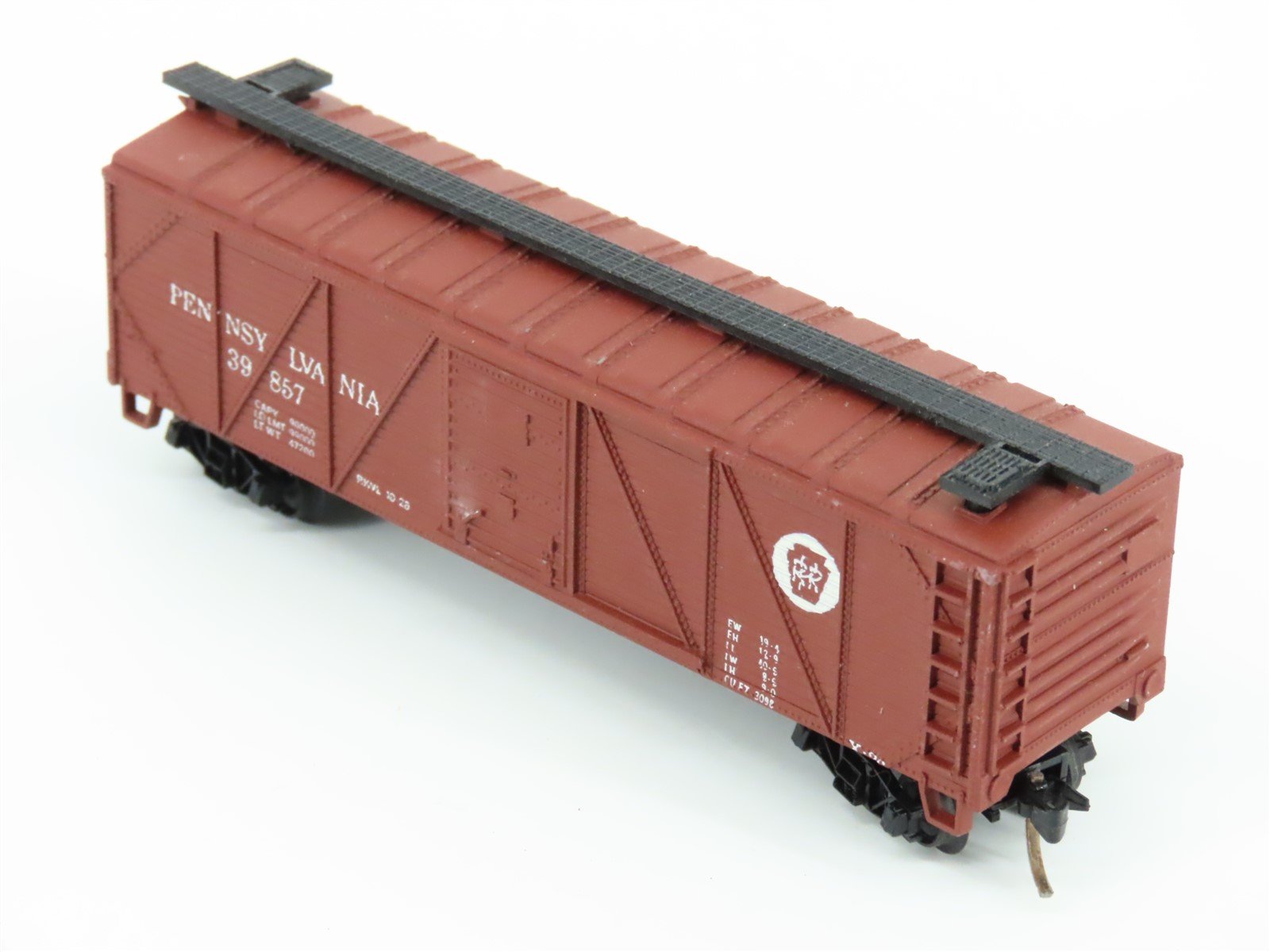 N Scale Atlas 2363 PRR Pennsylvania 40' Outside-Braced Box Car #39857