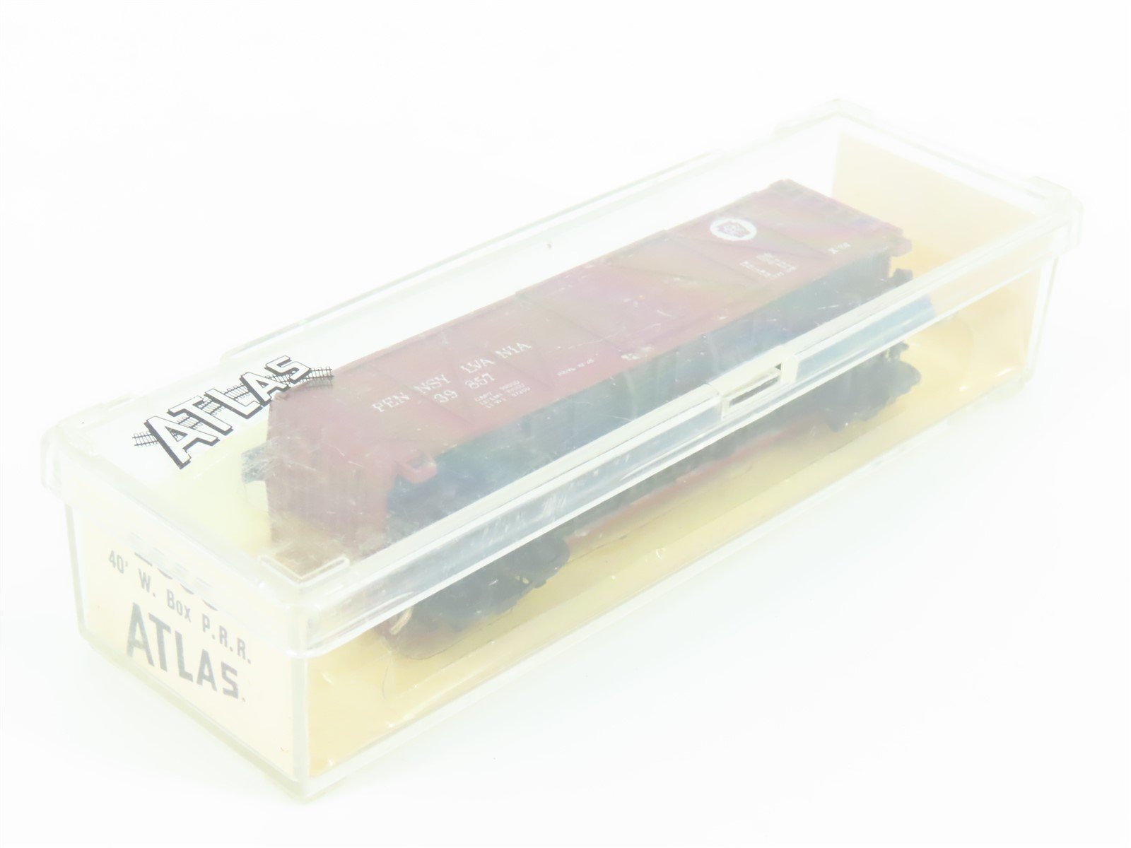N Scale Atlas 2363 PRR Pennsylvania 40' Outside-Braced Box Car #39857