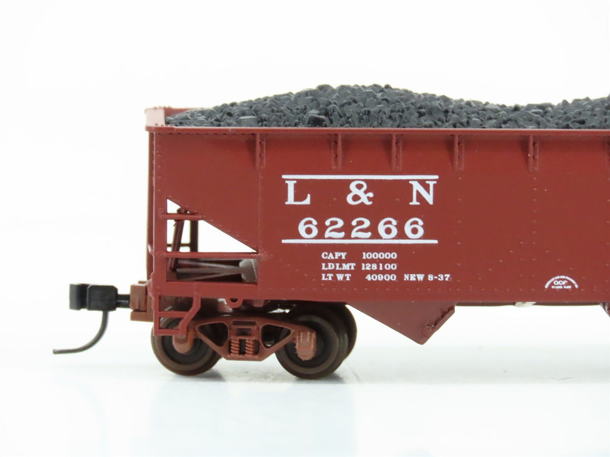 N Scale Atlas 5605A L&amp;N Louisville &amp; Nashville 2-Bay Offset Hopper #62266 w/Load