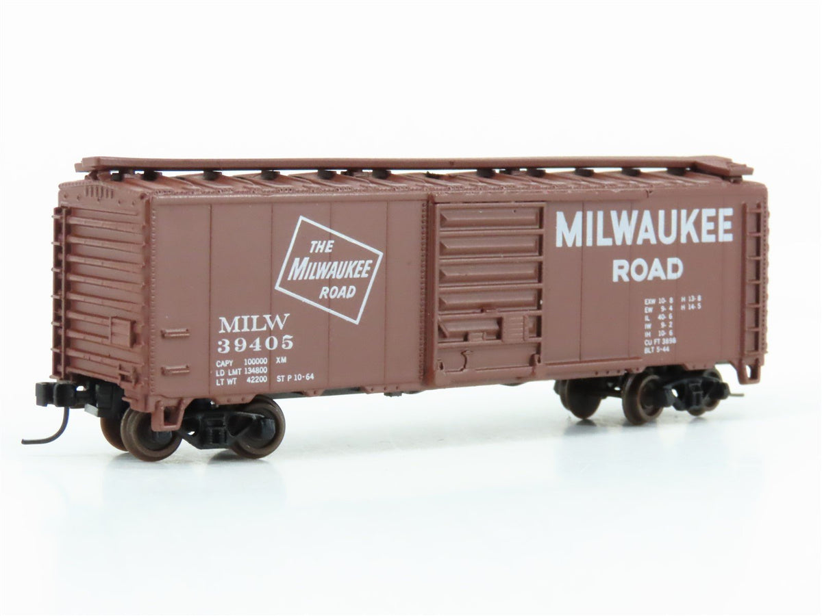 N Scale Atlas 3405 MILW Milwaukee Road 40&#39; Single Door Box Car #39405