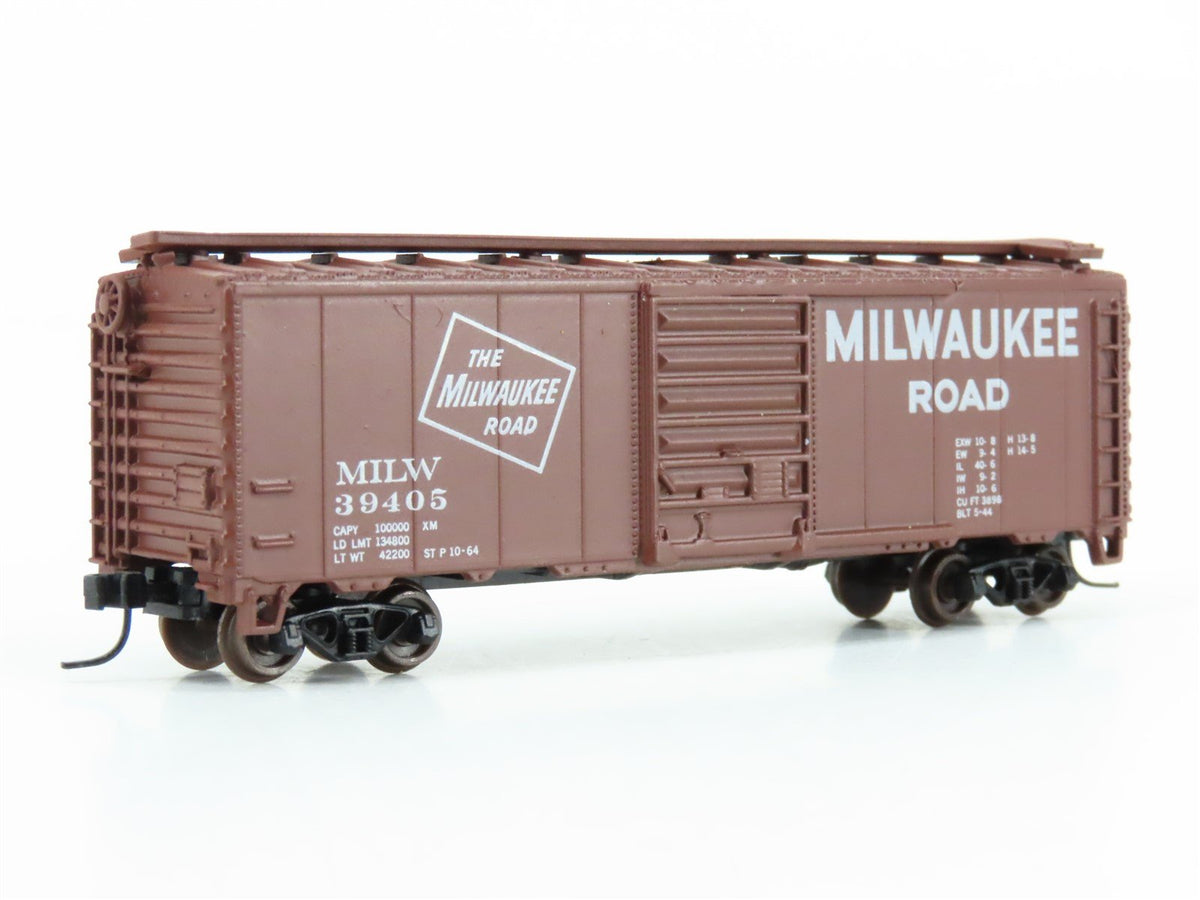 N Scale Atlas 3405 MILW Milwaukee Road 40&#39; Single Door Box Car #39405