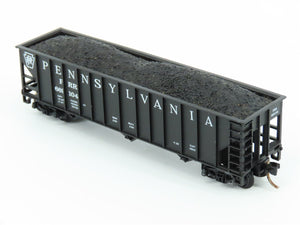 N Scale Atlas 32901 PRR Pennsylvania 90-Ton 3-Bay Hopper #669104 w/ Load