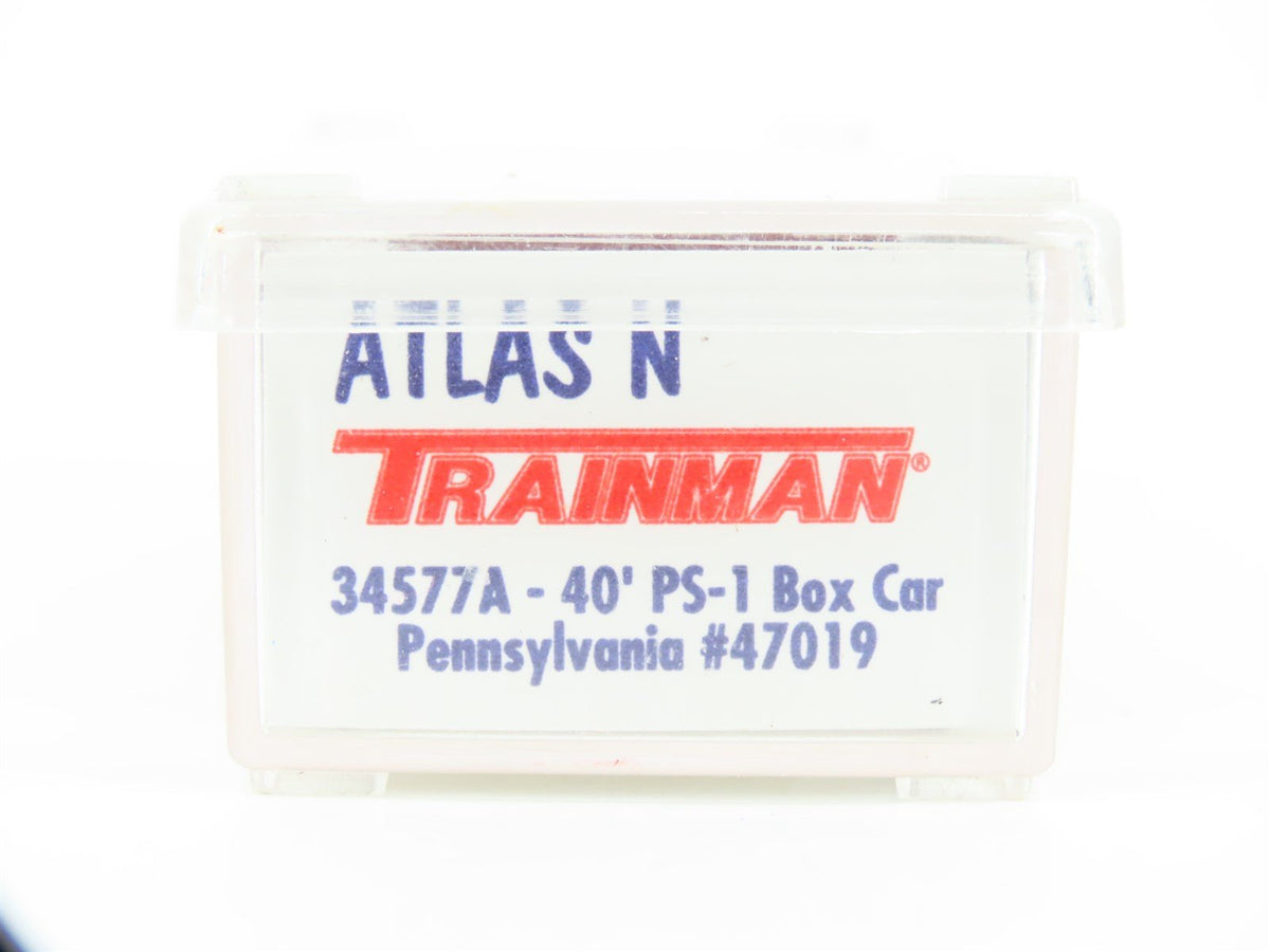 N Atlas Trainman 34577A PRR Pennsylvania 40&#39; PS-1 Single Door Box Car #47019