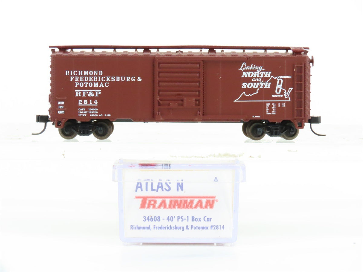 N Scale Atlas Trainman 34608 RF&amp;P 40&#39; PS-1 Single Door Box Car #2814