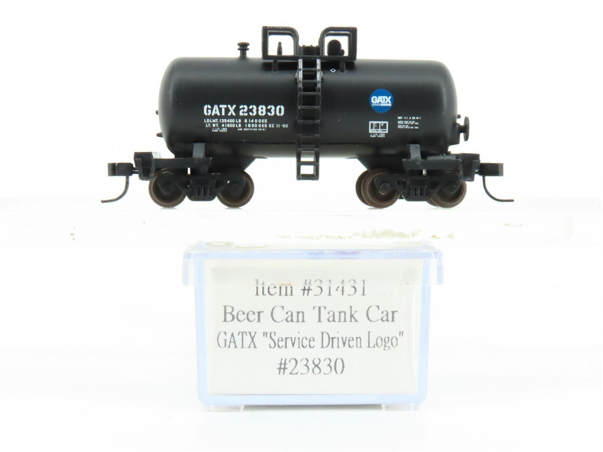 N Scale Atlas Trainman 31431 GATX &quot;Service Driven Logo&quot; Beer Can Tank Car #23830