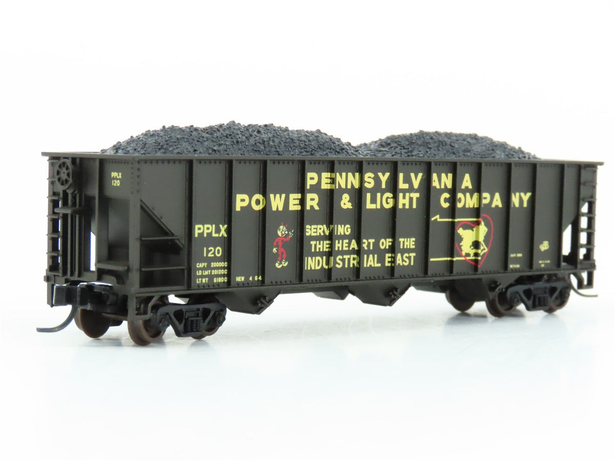 N Atlas Trainman 50000732 PPL Pennsylvania Power &amp; Light 3-Bay Hopper w/ Load