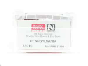 N Micro-Trains MTL 78010 PRR Pennsylvania 50' Double Door Auto Box Car #81906