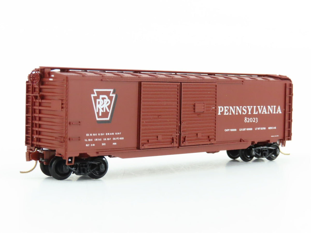 N Micro-Trains MTL 78010 PRR Pennsylvania 50&#39; Double Door Auto Box Car #82023