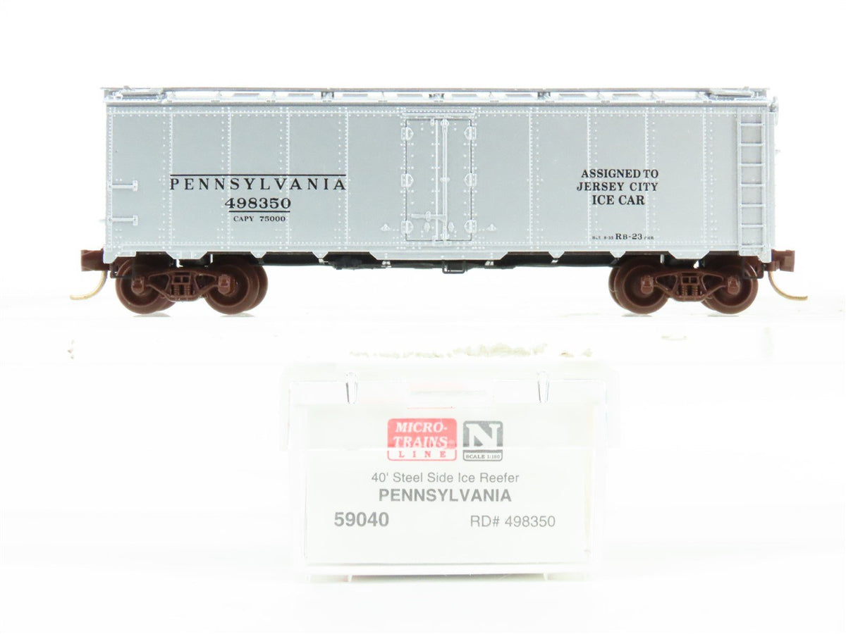 N Micro-Trains MTL 59040 PRR Pennsylvania 40&#39; Steel-Side Ice Reefer #498350