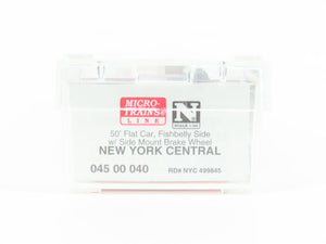 N Scale Micro-Trains MTL 04500040 NYC New York Central 50' Flat Car #499845