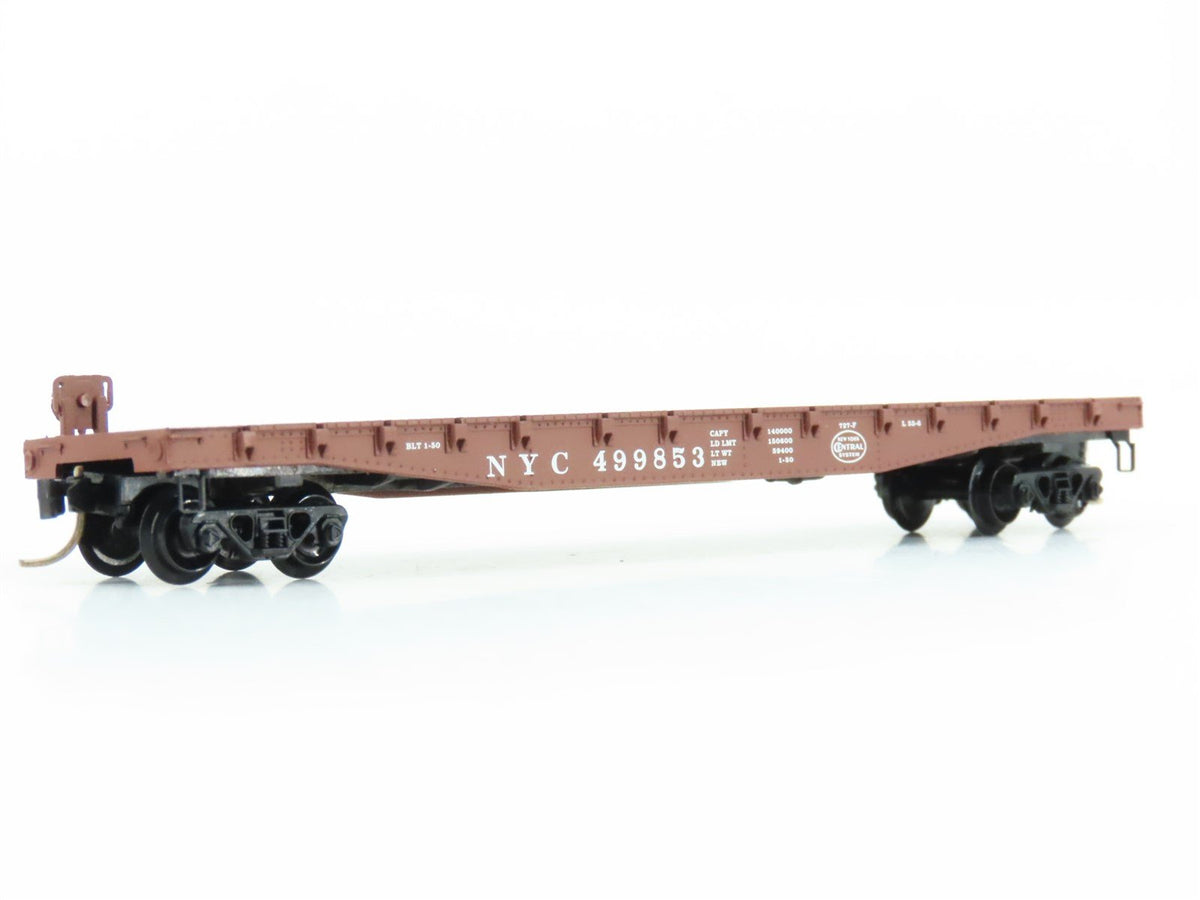 N Scale Micro-Trains MTL 45040 NYC New York Central 50&#39; Flat Car #499853