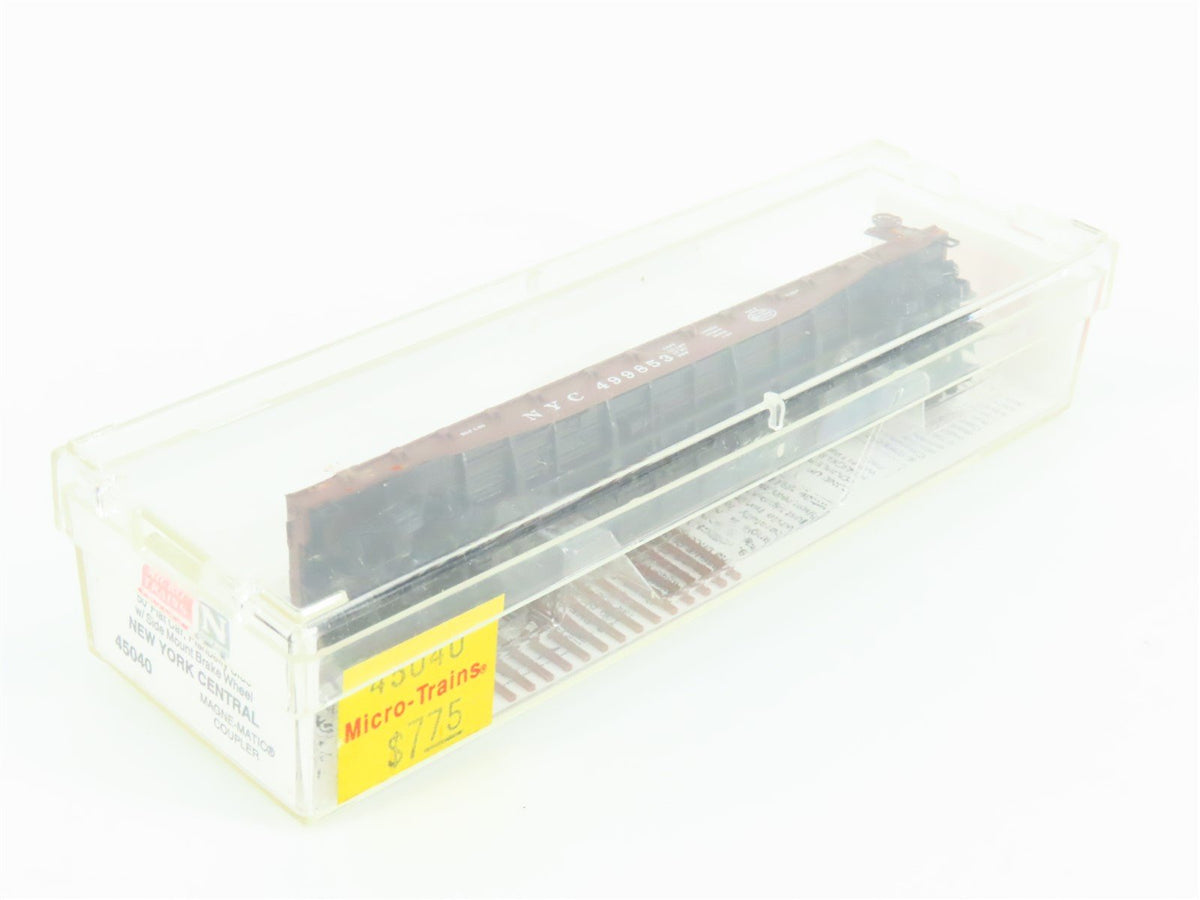 N Scale Micro-Trains MTL 45040 NYC New York Central 50&#39; Flat Car #499853