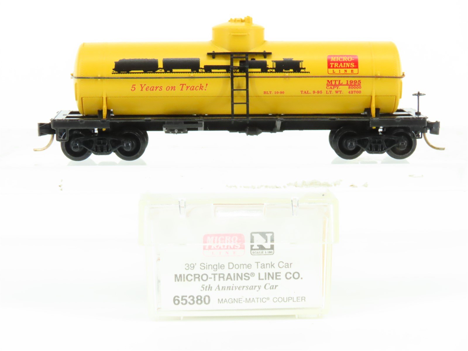 N Scale Micro-Trains MTL 65380 5th Anniversary Single Dome Tank Car #1995