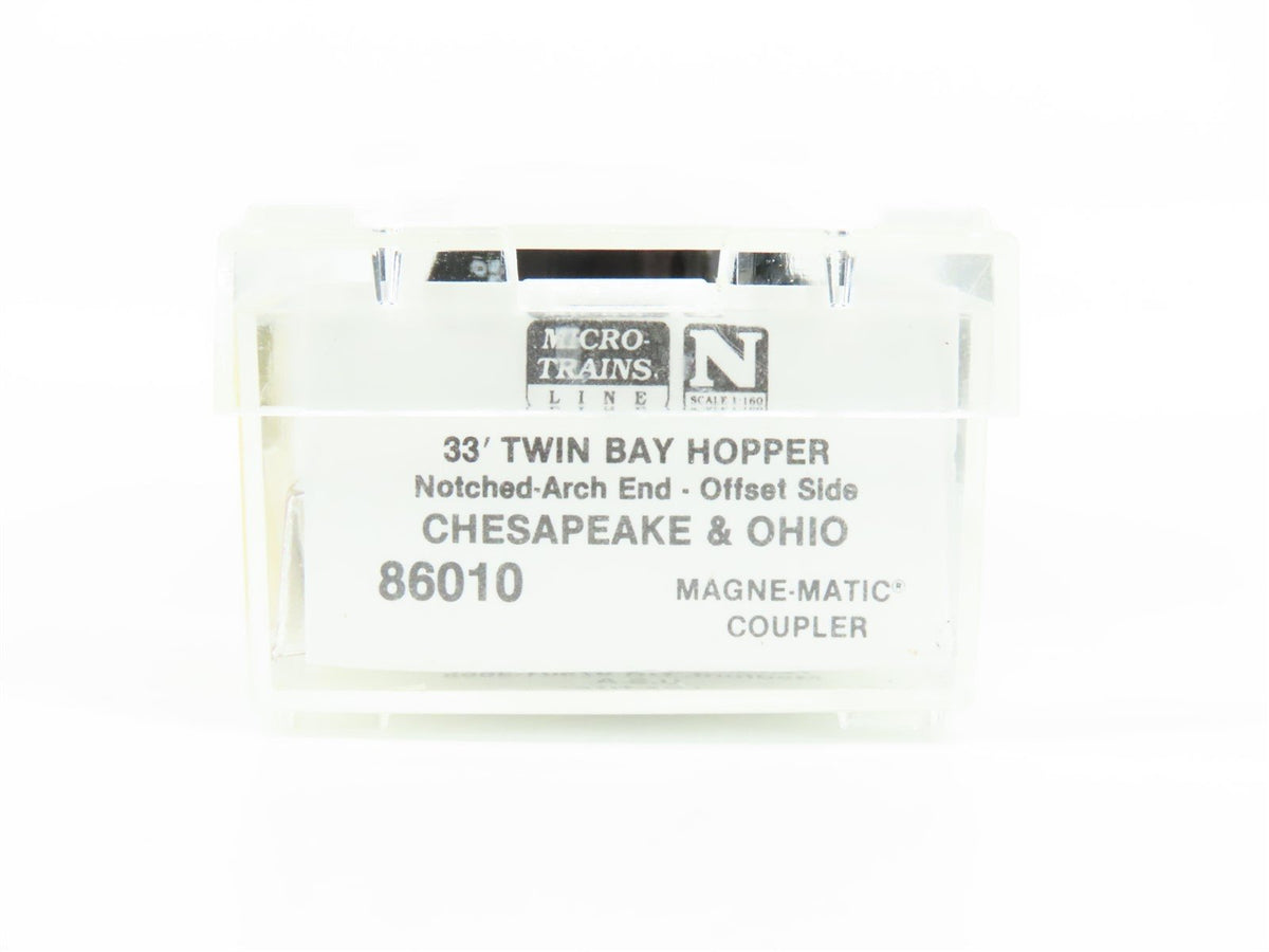 N Micro-Trains MTL 86010 C&amp;O Chesapeake &amp; Ohio 33&#39; 2-Bay Arch-End Hopper #51258