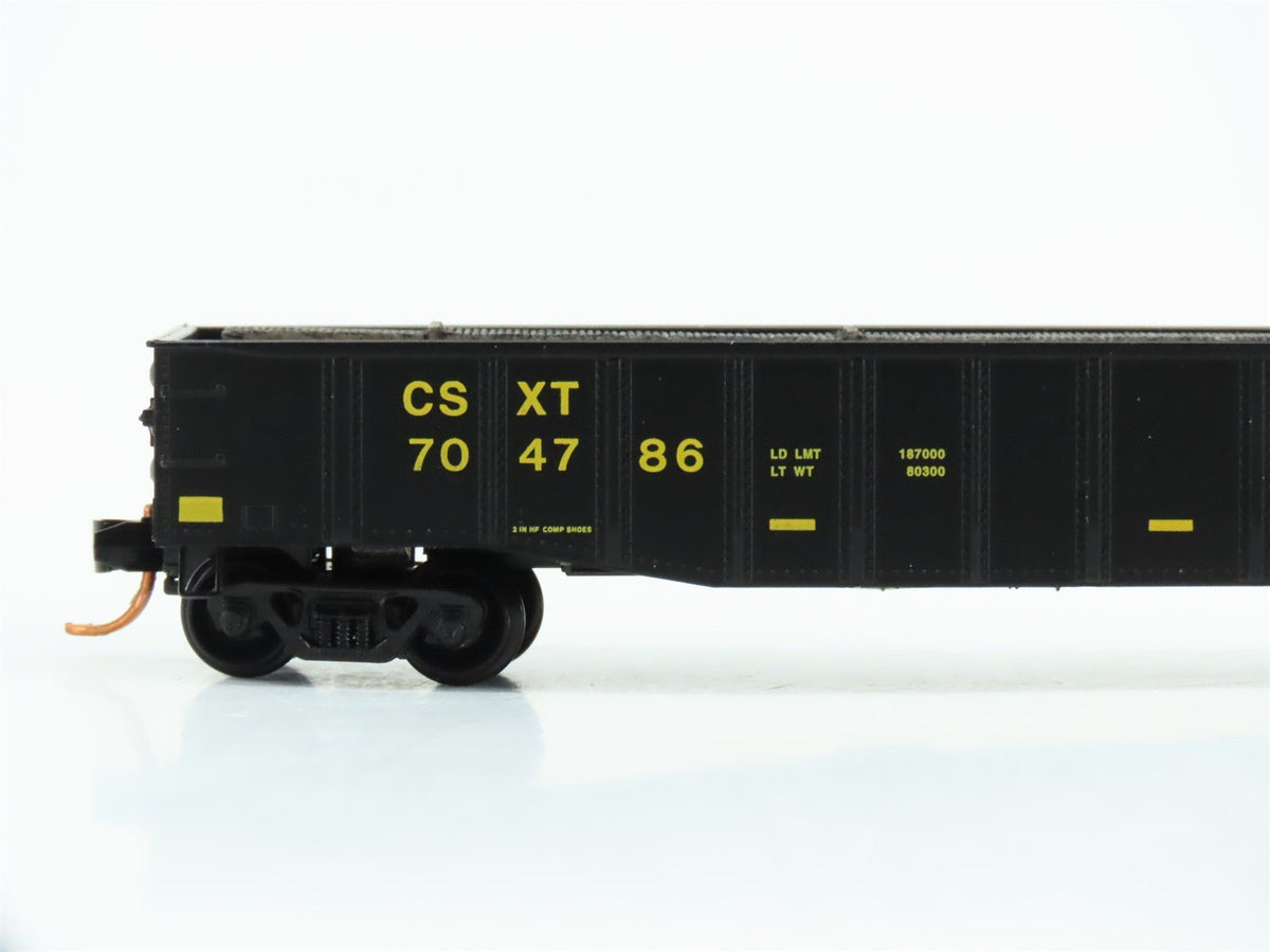 N Micro-Trains MTL 10500537 CSX 50&#39; Fixed End Gondola #704786 w/ Scrap Load